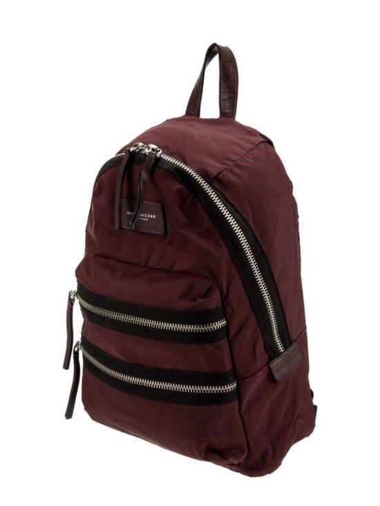 Marc Jacobs Authentic Burgundy Black Nylon Leather Trim Backpack main image 6